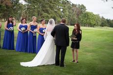 Sharon Gothard Weisman officiating a wedding ceremony